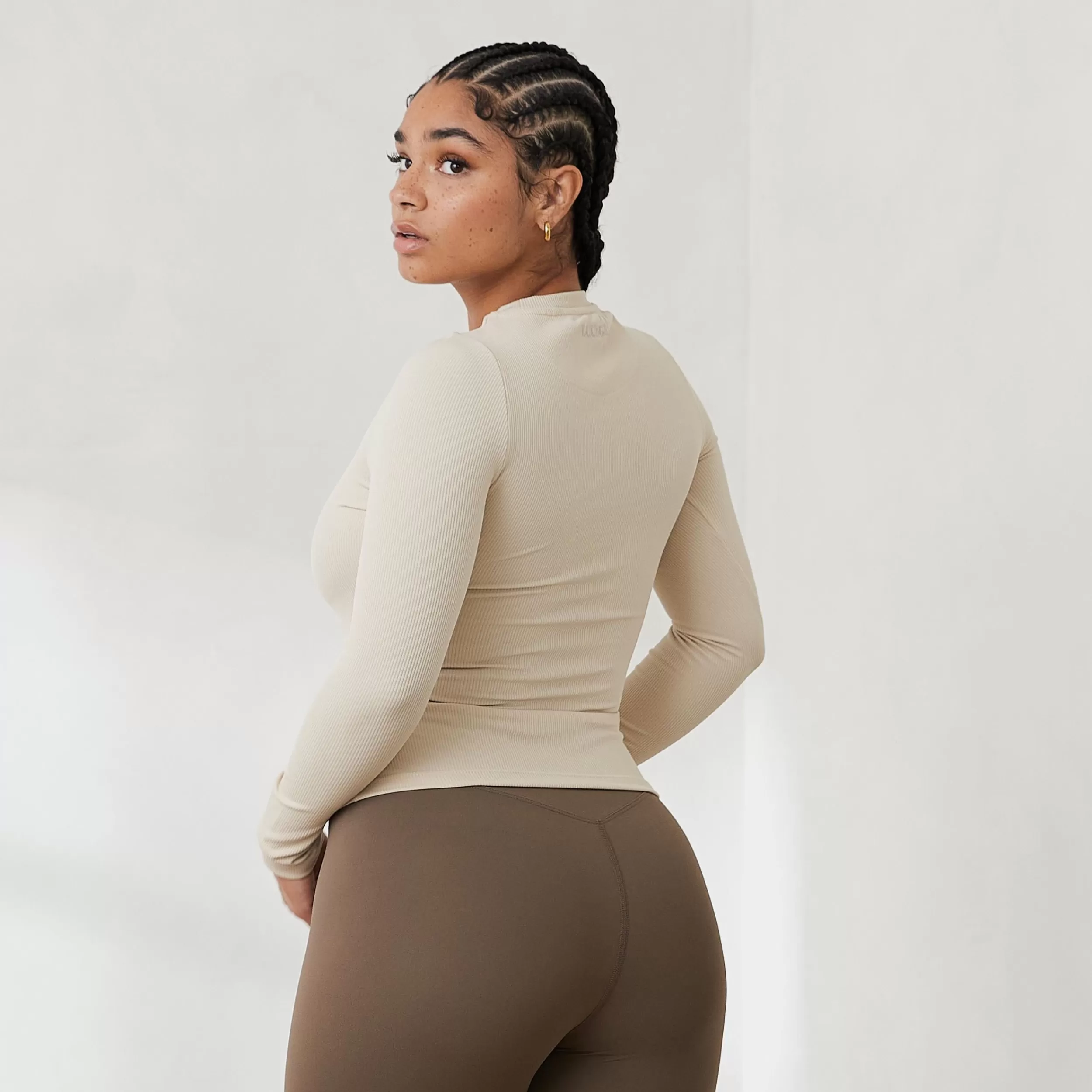 Kvinde Lounge Underwear Loungewear | Essential Ribbet Langaermet Top