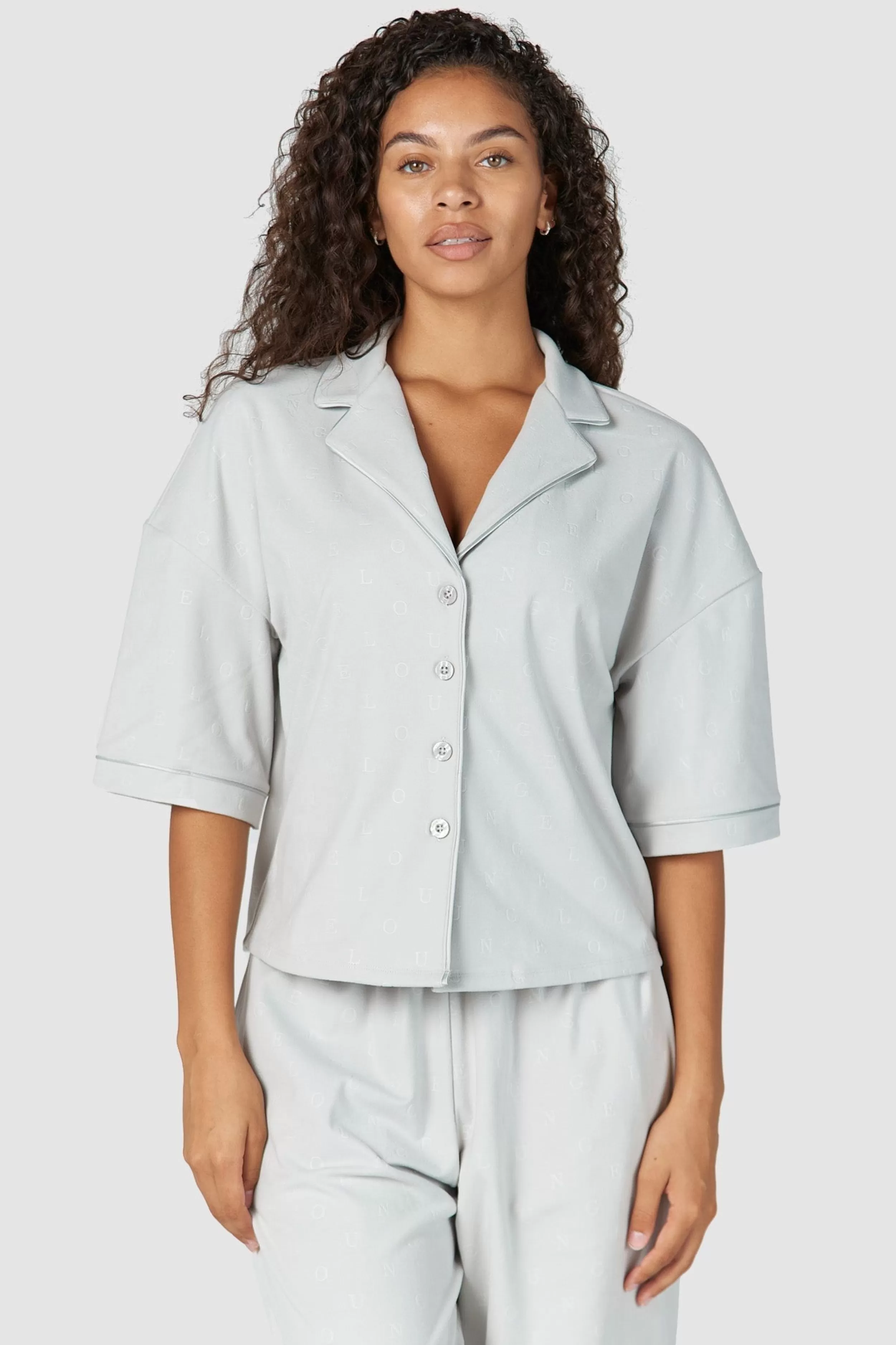 Kvinde Lounge Underwear Nattøj | Luxury Embossed Pyjamatop