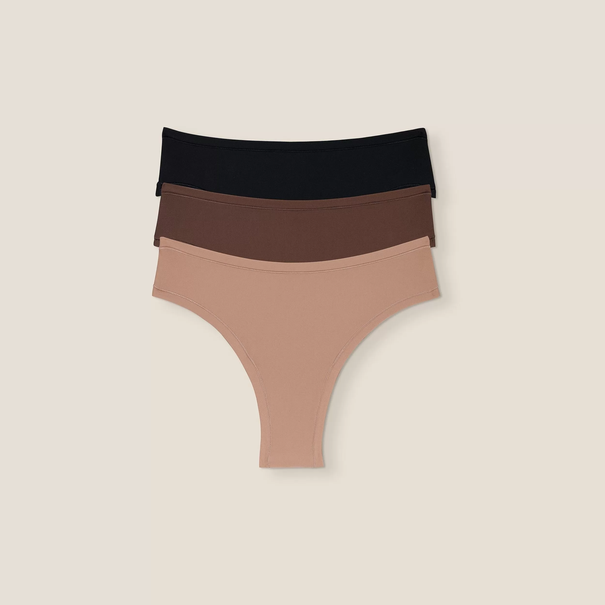 Kvinde Lounge Underwear Multipakke Underdele | Nude Brasiliansk Trusse (3 Pack)